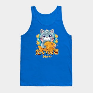 Cat and Taiyaki Kawaii Tank Top